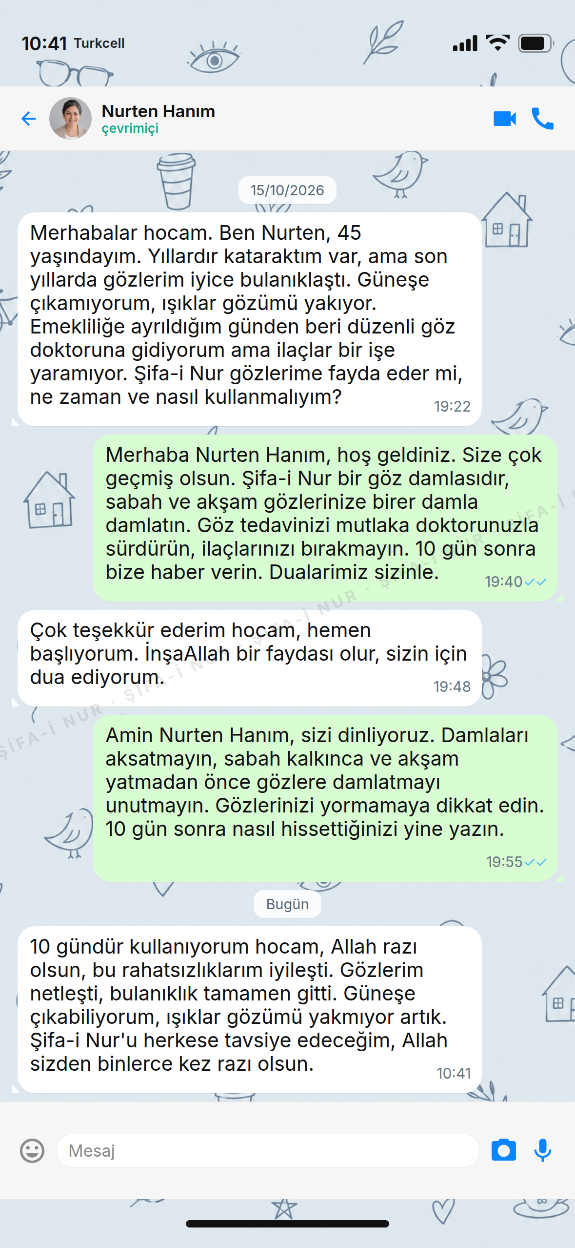 Müşteri sipariş görüşmesi 2
